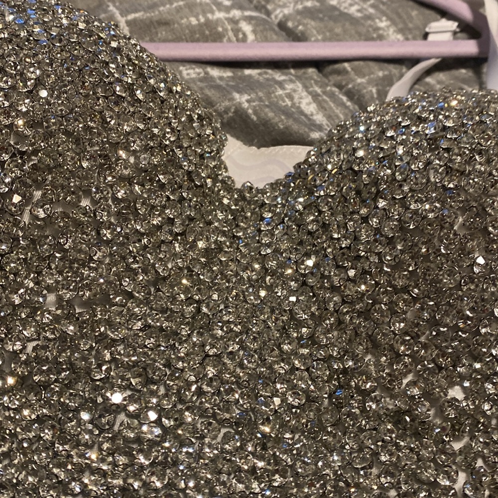 Windsor Store Rhinestone Crop Top - Picture 6 of 6